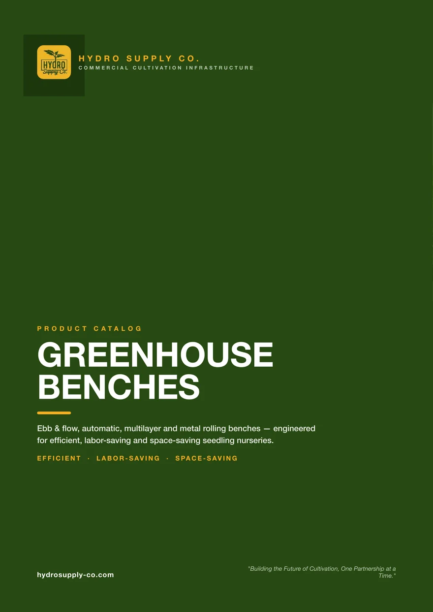 Greenhouse Benches Catalog cover
