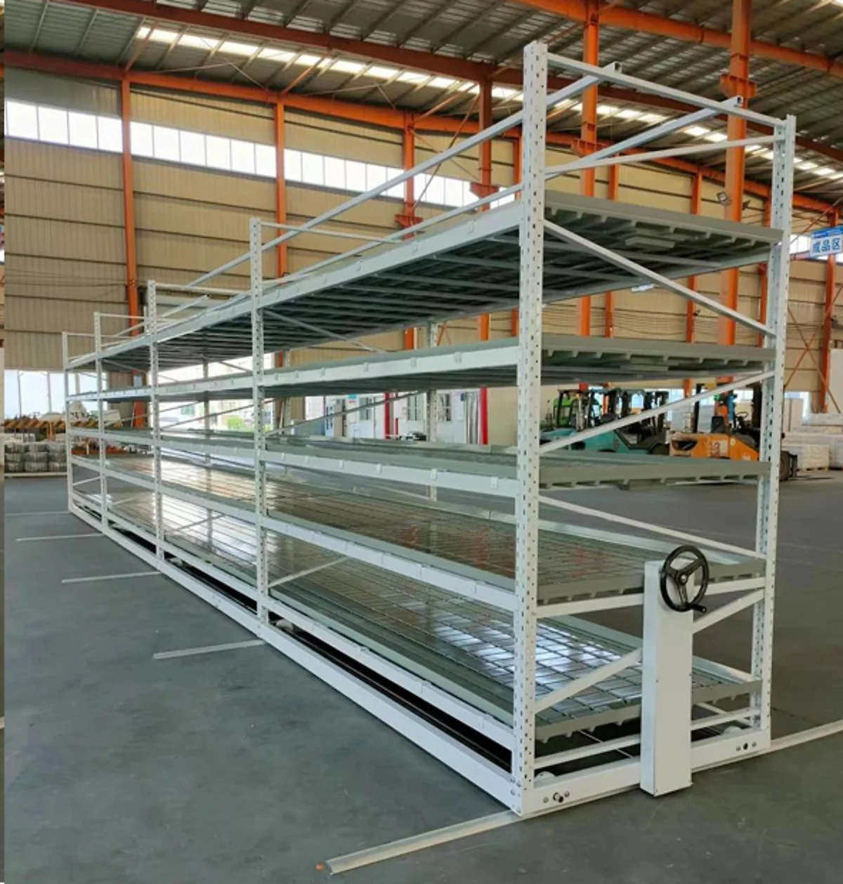 Vertical racks on tracks