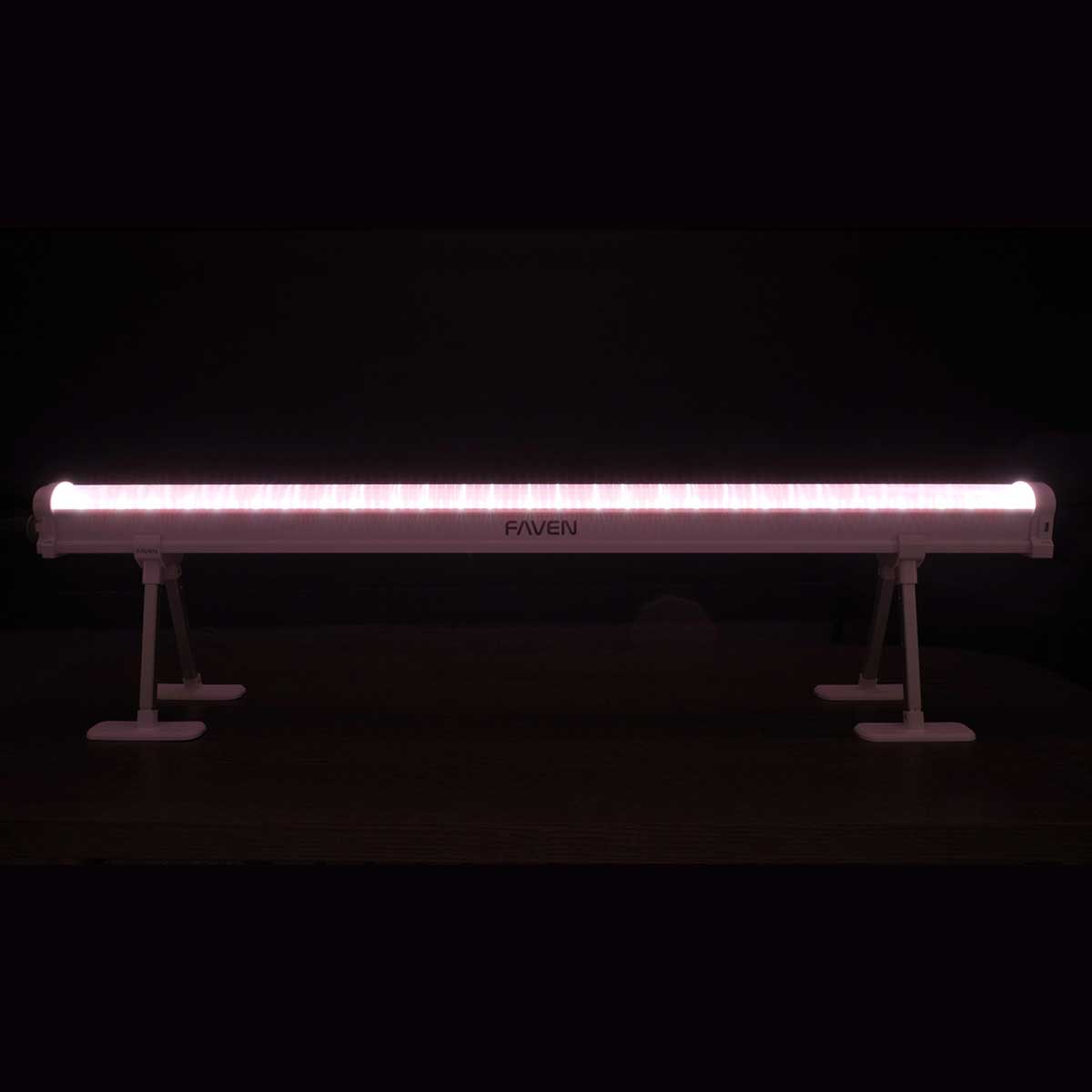 Faven Chroma under-canopy LED bar illuminating the lower canopy