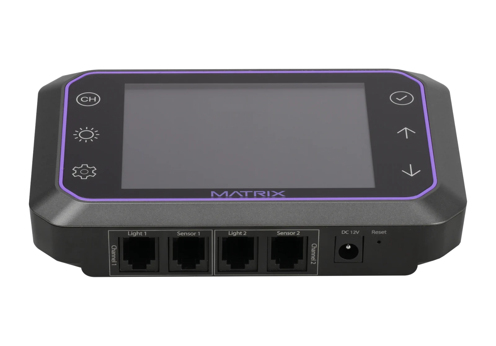 Matrix MC2 Controller rear view showing Light, Sensor, and DC 12V ports
