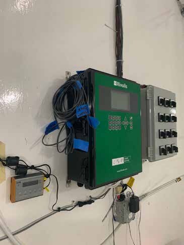 Rivulis C3300 controller mounted at the fertigation station